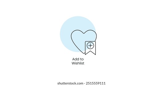 Add to Wishlist Heart for Favorite Products - Vector Icon
