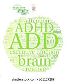 ADD word cloud on a white background. 