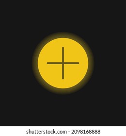 Add yellow glowing neon icon