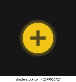 Add yellow glowing neon icon