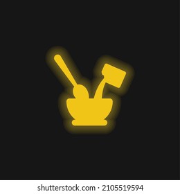 Add yellow glowing neon icon