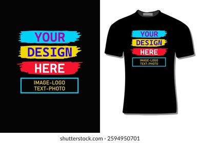 ADD YOUR DESIGN HERE TEXT T-SHIRT DESIGN