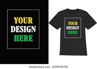 ADD YOUR DESIGN HERE TEXT T-SHIRT DESIGN