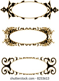 add your own text ornamental motif decorative tags