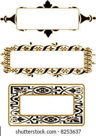 add your own text ornamental motif decorative tags