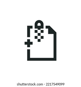 Add zip file icon isolated on white background