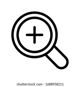 add zoom vector thin line icon 