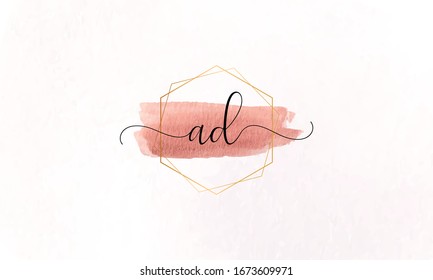 AD,DA, letters logo monogram design vector
