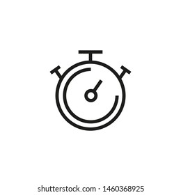 Added Time Line Icon. Watchstop, Extend Time, Match. Soccer Concept. Vector Illustration Can Be Used For Topics Like Sport, Entertainment, Ball Games