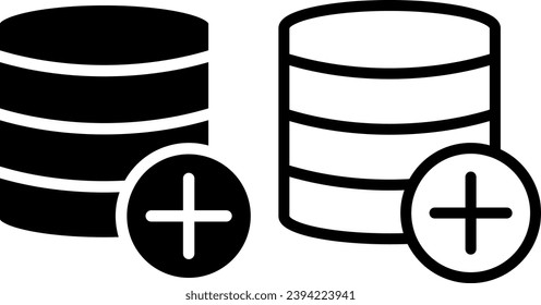 added value icon, plus sum add sign symbol, glyph and line style. Vector illustration