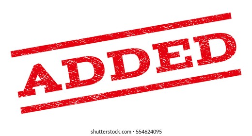 Added watermark stamp. Text caption between parallel lines with grunge design style. Rubber seal stamp with scratched texture. Vector red color ink imprint on a white background.