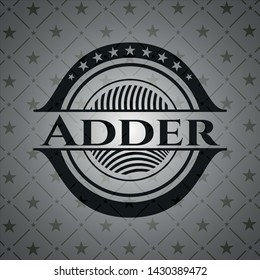Adder black emblem. Vintage. Vector Illustration. Detailed.