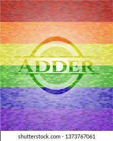 Adder lgbt colors emblem 