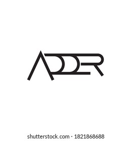 ADDER monogram logo design vector