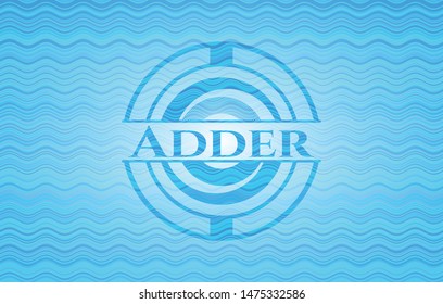 Adder water badge. Vector Illustration. Detailed.