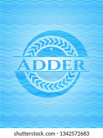 Adder water wave concept emblem background.