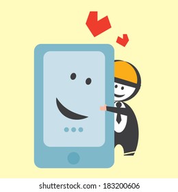 Addict to smartphone