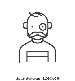 Addicted to alcohol black icon concept. Addicted to alcohol flat  vector symbol, sign, illustration.