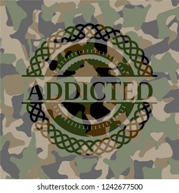 Addicted camouflage emblem