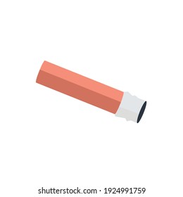 Addiction composition with isolated image of cigarette stub on blank background vector illustration