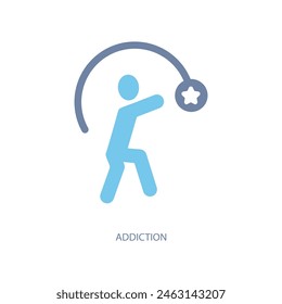 addiction concept line icon. Simple element illustration. addiction concept outline symbol design.