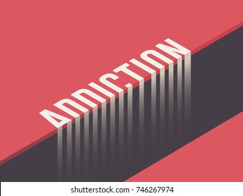 Addiction concept vector illustration