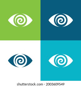 Addiction Flat four color minimal icon set
