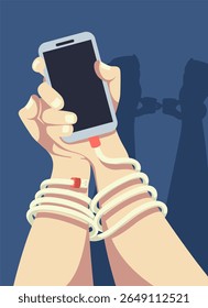 Ilustração de design de arte de gadget de vício