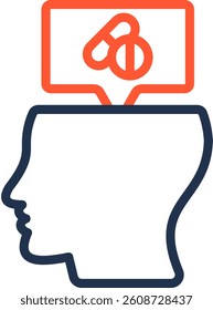 Addiction Icon Color Line Vector Illustration
