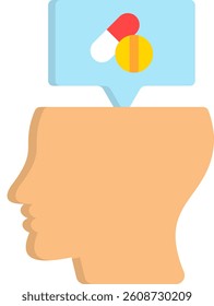 Addiction Icon Flat Vector Illustration