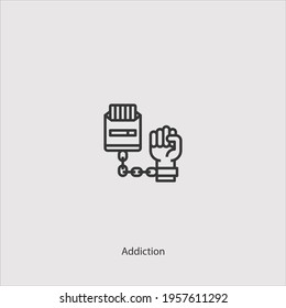 addiction icon vector isolated on white background