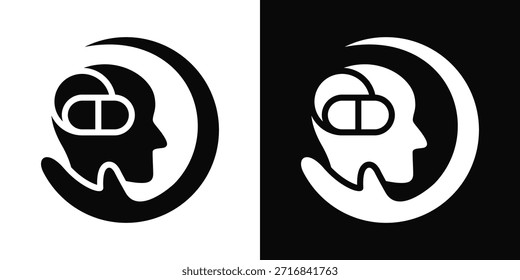 Ícone De Vício Estilo De Fundo Branco E Preto