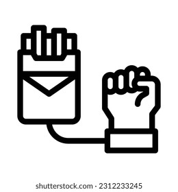 addiction line icon illustration vector graphic