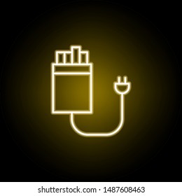 addiction line neon icon. Elements of smoking activities illustration icon. Signs and symbols can be used for web, logo, mobile app, UI, UX
