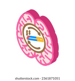 addiction nicotine tobacco isometric icon vector. addiction nicotine tobacco sign. isolated symbol illustration