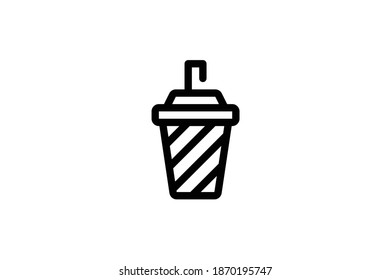 Addiction Outline Icon - Drinking Cup