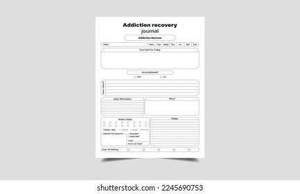 Addiction recovery journal Kdp Interior