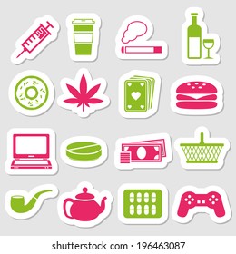 addiction stickers