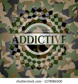 Addictive camouflaged emblem