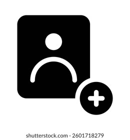 Adding contacts, user add icon design in modern style