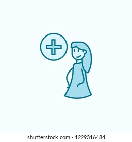 adding a girlfriend 2 colored line icon. Simple colored element illustration. adding a girlfriend outline symbol design from friendship set