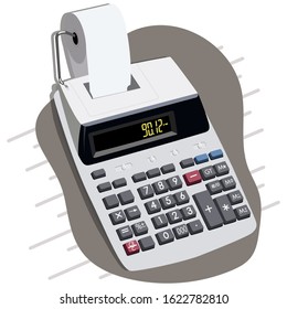 adding machine calculator, print bills