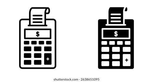 adding machine icon set. calculator sign. for mobile concept and web design on white background