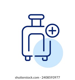 Adding one piece of luggage to your ticket. Pixel perfect, editable stroke