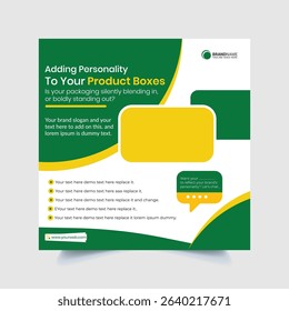 Adding Personality to Product Boxes Elevates Your Brand Social media post design