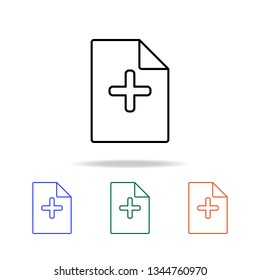 adding a sheet icon. Elements of simple web icon in multi color. Premium quality graphic design icon. Simple icon for websites, web design, mobile app, info graphics