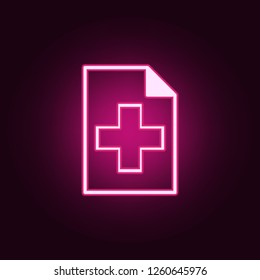 adding a sheet icon. Elements of web in neon style icons. Simple icon for websites, web design, mobile app, info graphics