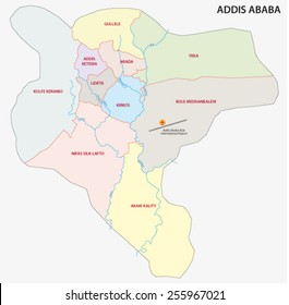 Addis Abeba-Verwaltungskarte