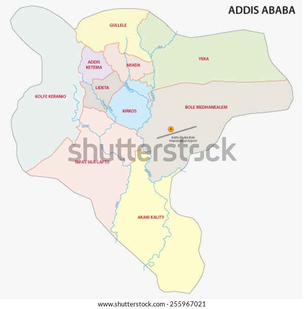 Ethiopian Addis Ababa Map