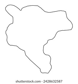 Mapa de Adís Abeba, división administrativa de Etiopía. Ilustración vectorial.